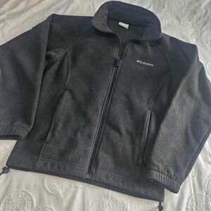 Columbia Women's Small Charcoal Grey Fleece Jacket EUC